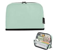 Grande astuccio per matite con cerniera astuccio per matite per ragazzi borse per penne per ragazzi ragazze cancelleria colorata organizer per bambini forniture scolastiche orizzonte blu