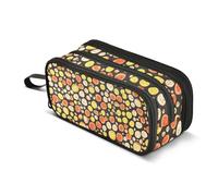 Grande astuccio per matite con motivo fast food, borsa portatile per cancelleria da ufficio, borsa per il trucco, per studenti universitari delle scuole medie, ragazze e ragazzi, Multicolore, Taglia