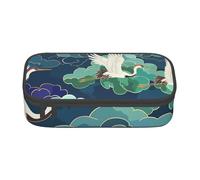 Grande astuccio per ragazze e ragazzi con gru volante astuccio per bambini astuccio estetico per cancelleria scolastica astuccio per penne preppy roba, Nero , Taglia unica, Set di zaini per la scuola