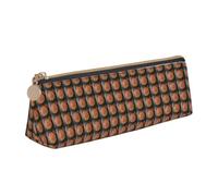 Grande astuccio triangolare con stampa pizza, astuccio per cosmetici, organizer da viaggio, versatile per tutti i giorni