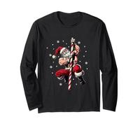 Grande Babbo Natale spogliarello con muscoli per i fan del bastoncino di zucchero Maglia a Manica