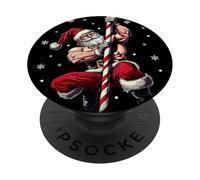 Grande Babbo Natale spogliarello con muscoli per i fan del bastoncino di zucchero PopSockets PopGrip Adesivo