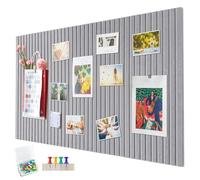 Grande Bacheca in Feltro Autoadesiva, 60 x 40 cm, Bacheca Decorativa in Feltro, 0,9 cm di Spessore, Foto Tavolozza Pieghevole, Memo Board, Bacheca per Appunti, Decorazione da Parete per Ufficio Cucina