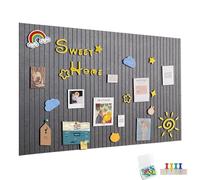 Grande Bacheca in Feltro Autoadesiva, 60 x 40 cm, Bacheca Decorativa in Feltro, 0,9 cm di Spessore, Fototela Pieghevole, Memo Board, Bacheca per Appunti, Decorazione da Parete per Ufficio Cucina