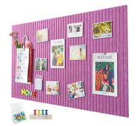 Grande Bacheca in Feltro Autoadesiva, 60 x 40 cm, Bacheca Decorativa in Feltro, Spessore 0,9 cm, Foto Tavolo Pieghevole, Memo Board, Tavole Memo, Bacheca Annunci, Decorazione Murale per Ufficio Cucina