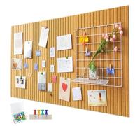 Grande Bacheca in Feltro Autoadesiva, 60 x 40 cm, Bacheca Decorativa in Feltro, Spessore 0,9 cm, Fototela Pieghevole, Memo Board, Bacheca per Appunti, Decorazione Murale per Ufficio Cucina, Colore