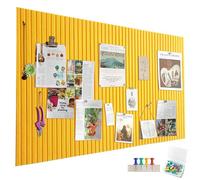 Grande Bacheca in Feltro Autoadesiva, 60 x 40 cm, Bacheca in Feltro Arancione, Striscia Verticale, Bacheca Decorativa in Feltro, Foto Tavolo Pieghevole, Bacheca per Appunti, Bacheca per Memo, Bacheca