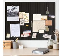 Grande Bacheca in Feltro Autoadesiva Nera, 90 x 60 cm bacheca in sughero 0,9 cm di spessore, set per vision board, bacheca per foto in sughero, lavagna in sughero, bacheca in feltro moderna per