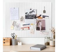 Grande Bacheca in Feltro Bianca Autoadesiva, 90 x 60 cm, bacheca in sughero 0,9 cm di spessore, set per vision board, bacheca per foto in sughero, lavagna in feltro, bacheca in feltro moderna per