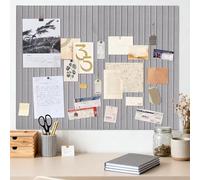 Grande Bacheca in Feltro Grigio Lunare Autoadesiva, 90 x 120 cm Bacheca in Sughero 0,9 cm di Spessore Vision Board Set, Foto Bacheca in Sughero Pegboard Memoboard Piastre in Feltro Bacheca Moderna per