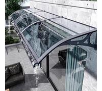 Grande baldacchino antipioggia per porta/finestra, silenzioso, espandibile, impermeabile, per balcone, patio, portico, 60 x 420 cm, resistente alle intemperie per la casa