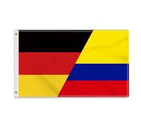 Grande bandiera della Germania Colombia, 90 × 150 cm, grande striscione dell'amicizia tedesca della Colombia, resistente, stampa laterale, decorazione con occhielli in ottone, grande Colombia