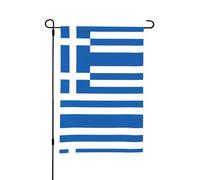 Grande bandiera greca da giardino con stampa su entrambi i lati per esterni con design a stampa completa