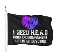 Grande Bandiera I Need H.E.A.D Hugs Encouragement Affection Devotion