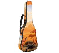 Grande bella custodia per chitarra acustica con strato protettivo in spugna, custodia impermeabile per chitarre da 40/41/42 pollici, simpatica giraffa, Multicolore, 42.9x16.9x4.7 in, Borsa per