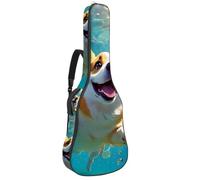 Grande bella custodia per chitarra, impermeabile, con strato protettivo in spugna, bella corgi nuota sott'acqua, Multicolore#05, 42.9x16.9x4.7 in, Borsa per chitarra