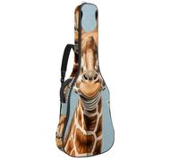 Grande bella custodia per chitarra, impermeabile, con strato protettivo in spugna, simpatica giraffa, Multicolore, 42.9x16.9x4.7 in, Borsa per chitarra