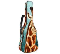 Grande bella custodia per chitarra, impermeabile, per chitarra acustica da 40/41/42 pollici, giraffa carina, Multicolore, 42.9x16.9x4.7 in, Borsa per chitarra