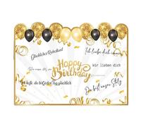 Grande biglietto di auguri di compleanno - Gigante 21x15 Ciglia di buon compleanno, libro degli ospiti di grandi dimensioni | Carte di grande celebrazione divertenti, cartello di saluto decorativo