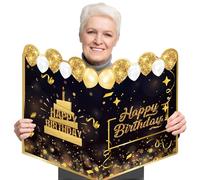 Grande biglietto di auguri per compleanno, enormi biglietti di auguri di compleanno, 21 x 15 pollici, grandi cartelli per feste "Happy Birthday", enorme libro degli ospiti, misura unica