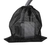 Grande borsa a barriera per pompa - 12,2 x 15,9 pollici Filtro di rete con chiusura Coulsse, borsa protettiva nera | Borsa filtro pompa Laghetto, ideale per piscine all'aperto, prevenzione DET