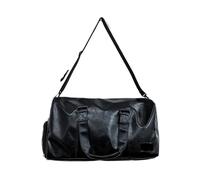 Grande borsa a tracolla da uomo per il fitness in Borsa da viaggio in morbida pelle con separazione tra asciutto e bagnato, borsa for fitness, weekend, tracolla porta scarpe(Big)