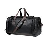 Grande borsa a tracolla da uomo per il fitness in Borsa da viaggio in pelle PU, for uomo e donna, borsa for weekend, impermeabile, a tracolla for palestra sport(Color 2)