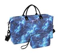 Grande Borsa Alleggerimento Blu Natura Carry On Weekend Bag con Toiletry Bag per Trekking Pieghevole bolsa para viajar