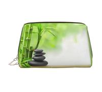 Grande borsa cosmetica stampata di bambù della pietra della borsa cosmetica portatile adatta per viaggi e viaggi di lavoro