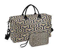 Grande borsa da allenamento borsa da viaggio borsa da viaggio pieghevole con motivo esagonale alveare, Multi, 1 size, Moderno/adattabile