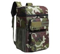 Grande borsa da picnic isolata, zaino termico for uomo e donna, borsa da picnic resistente, impermeabile e a tenuta stagna, a doppio strato, for lavoro, escursionismo, campeggio(Green)