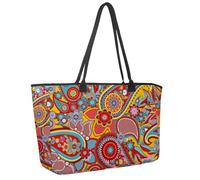Grande borsa da spiaggia da donna, borsa da viaggio con cavalli, borsa a tracolla impermeabile con tasche, Multicolore 15., 14.5x20.8x5.5in/37x53x14cm