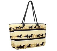 Grande borsa da spiaggia da donna, borsa da viaggio con cavalli, borsa a tracolla impermeabile con tasche, Multicolore 1., 14.5x20.8x5.5in/37x53x14cm