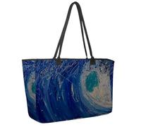 Grande borsa da spiaggia da donna, borsa da viaggio con fiori di riccio con tasche, borsa a tracolla impermeabile, Multicolore 2., 14.5x20.8x5.5in/37x53x14cm