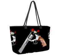 Grande borsa da spiaggia da donna, borsa da viaggio con fiori di riccio con tasche, borsa a tracolla impermeabile, Multicolore 4., 14.5x20.8x5.5in/37x53x14cm