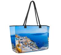 Grande borsa da spiaggia da donna, borsa da viaggio con fiori di riccio con tasche, borsa a tracolla impermeabile, Multicolore 10., 14.5x20.8x5.5in/37x53x14cm