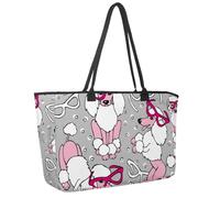 Grande borsa da spiaggia da donna, borsa da viaggio con ventagli cinesi rossi pieghevoli su Wave Cloud Tote con tasche borsa a tracolla impermeabile, Multicolore 4., 14.5x20.8x5.5in/37x53x14cm