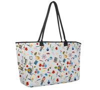 Grande borsa da spiaggia da donna, borsa da viaggio estiva per persone che nuotano nel mare con tasche borsa a tracolla impermeabile, Multicolore 4., 14.5x20.8x5.5in/37x53x14cm