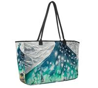 Grande borsa da spiaggia da donna, borsa da viaggio Paris Pisa con tasche, borsa a tracolla impermeabile, Multicolore 2., 14.5x20.8x5.5in/37x53x14cm