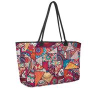 Grande borsa da spiaggia da donna, borsa da viaggio Paris Pisa con tasche, borsa a tracolla impermeabile, Multicolore 6., 14.5x20.8x5.5in/37x53x14cm