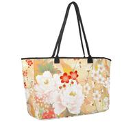 Grande borsa da spiaggia da donna, borsa da viaggio Paris Pisa con tasche, borsa a tracolla impermeabile, Multicolore 15., 14.5x20.8x5.5in/37x53x14cm