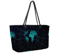 Grande borsa da spiaggia da donna, borsa da viaggio Paris Pisa con tasche, borsa a tracolla impermeabile, Multicolore 8., 14.5x20.8x5.5in/37x53x14cm