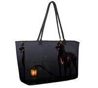 Grande borsa da spiaggia da donna, camaleonte con ciliegia, borsa da viaggio con tasche, borsa a tracolla impermeabile, Multicolore 15., 14.5x20.8x5.5in/37x53x14cm