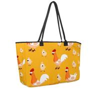 Grande borsa da spiaggia da donna, chihuahua con rosa, borsa da viaggio con tasche, borsa a tracolla impermeabile, Multicolore 2., 14.5x20.8x5.5in/37x53x14cm