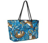 Grande borsa da spiaggia da donna, con motivo psichedelico con occhi chiusi e aperti, borsa da viaggio con tasche, borsa a tracolla impermeabile, Multicolore 10., 14.5x20.8x5.5in/37x53x14cm