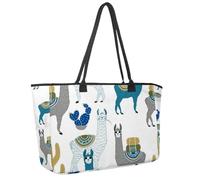 Grande borsa da spiaggia da donna, con unicorni, arcobaleno, stella, corona, fiori, cuore, borsa da viaggio con tasche, borsa a tracolla impermeabile, Multicolore 6., 14.5x20.8x5.5in/37x53x14cm
