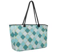 Grande borsa da spiaggia da donna, con unicorni, arcobaleno, stella, corona, fiori, cuore, borsa da viaggio con tasche, borsa a tracolla impermeabile, Multicolore 7, 14.5x20.8x5.5in/37x53x14cm