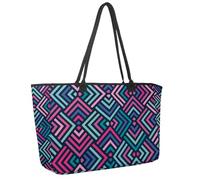 Grande borsa da spiaggia da donna, con unicorni, arcobaleno, stella, corona, fiori, cuore, borsa da viaggio con tasche, borsa a tracolla impermeabile, Multicolore 14., 14.5x20.8x5.5in/37x53x14cm