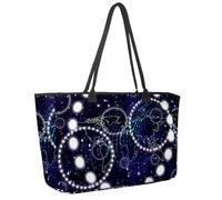 Grande borsa da spiaggia da donna, Cool Galazy World Map Travel Tote con tasche impermeabile borsa a tracolla, Multicolore 1., 14.5x20.8x5.5in/37x53x14cm