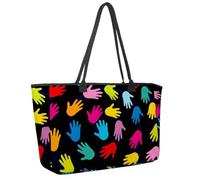 Grande borsa da spiaggia da donna, Cool Galazy World Map Travel Tote con tasche impermeabile borsa a tracolla, Multicolore 12., 14.5x20.8x5.5in/37x53x14cm